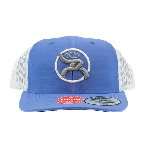 Hooey Strap Roughy Blue White 6Panel Trucker Youth Cap